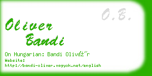 oliver bandi business card